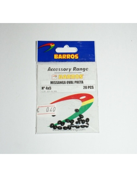 Barros Soft Oval Beads 4x5 Black